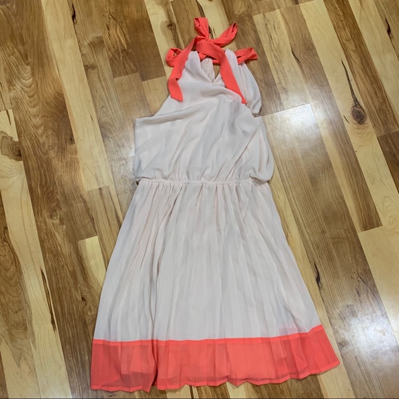 PAPAYA Halter Top Keyhole Pink Sleeveless Dress - Picture 4 of 7